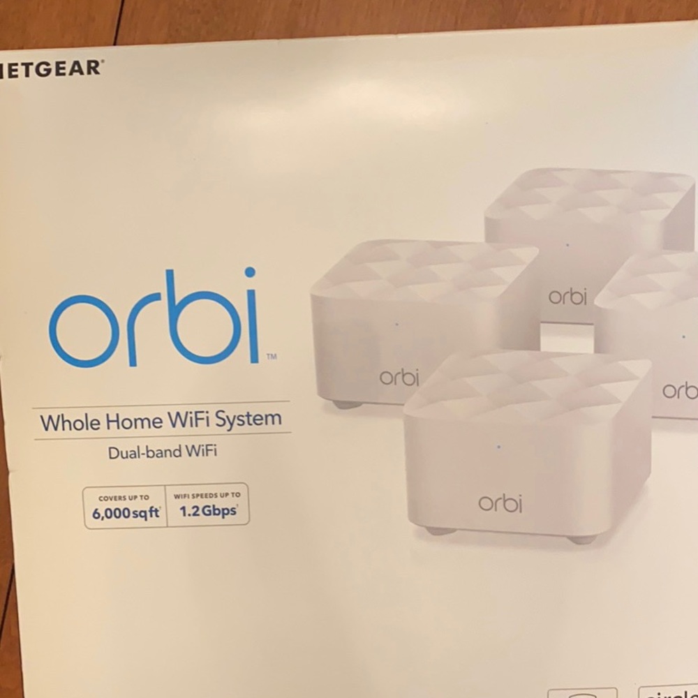 NETGEAR Orbi RBK14-100NAS Whole Home Mesh WiFi Systemup to 1.2Gbps 6000 sq feet